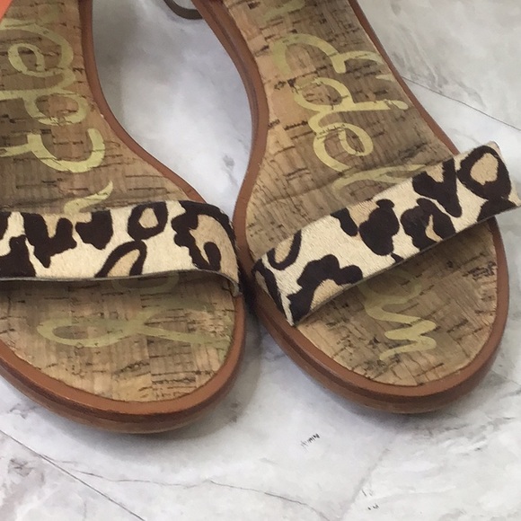 SAM EDELMAN Trina orange leather and hide sandals - Picture 7 of 8